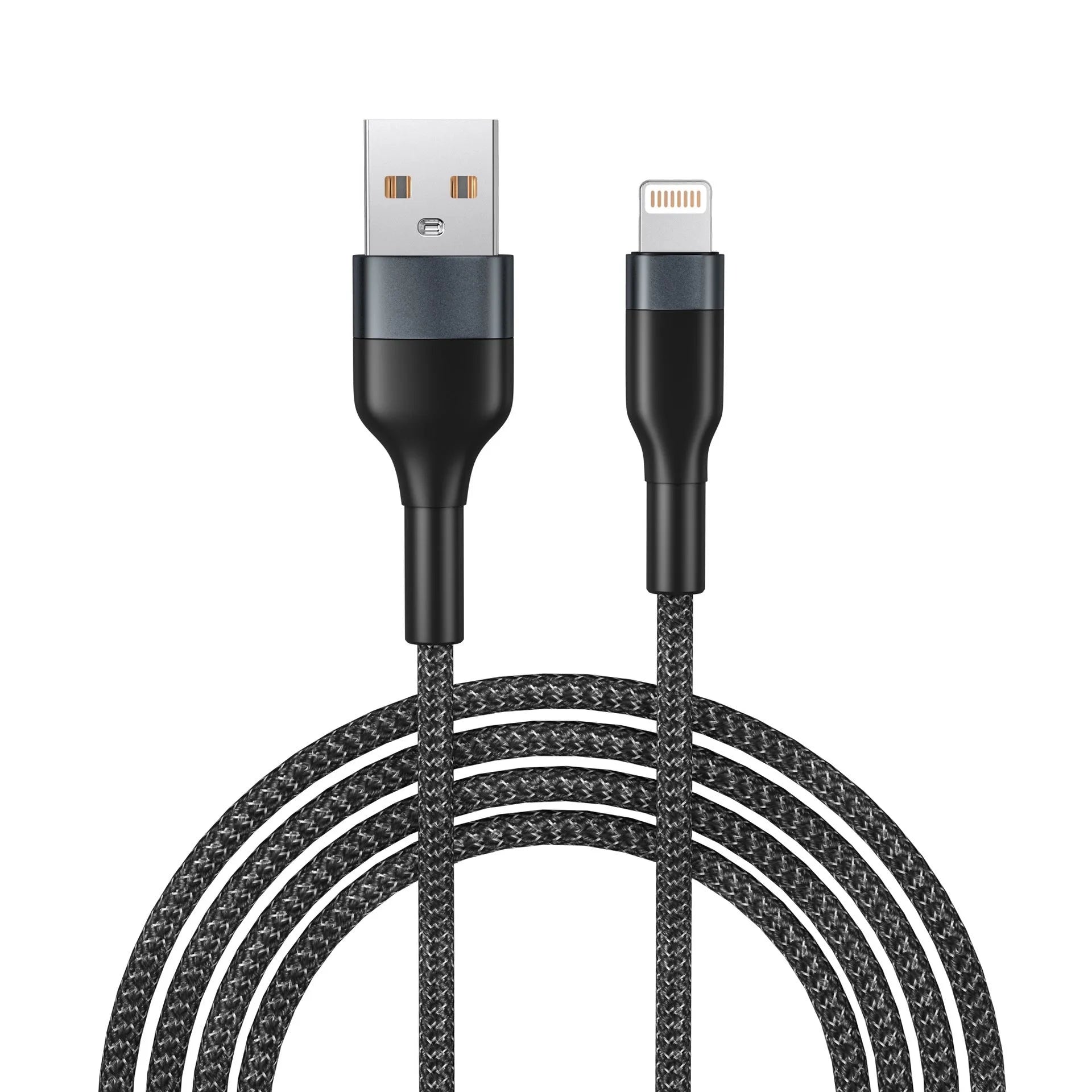 Braided data cable 2m woven fast charging USB Micro USB Type-C black