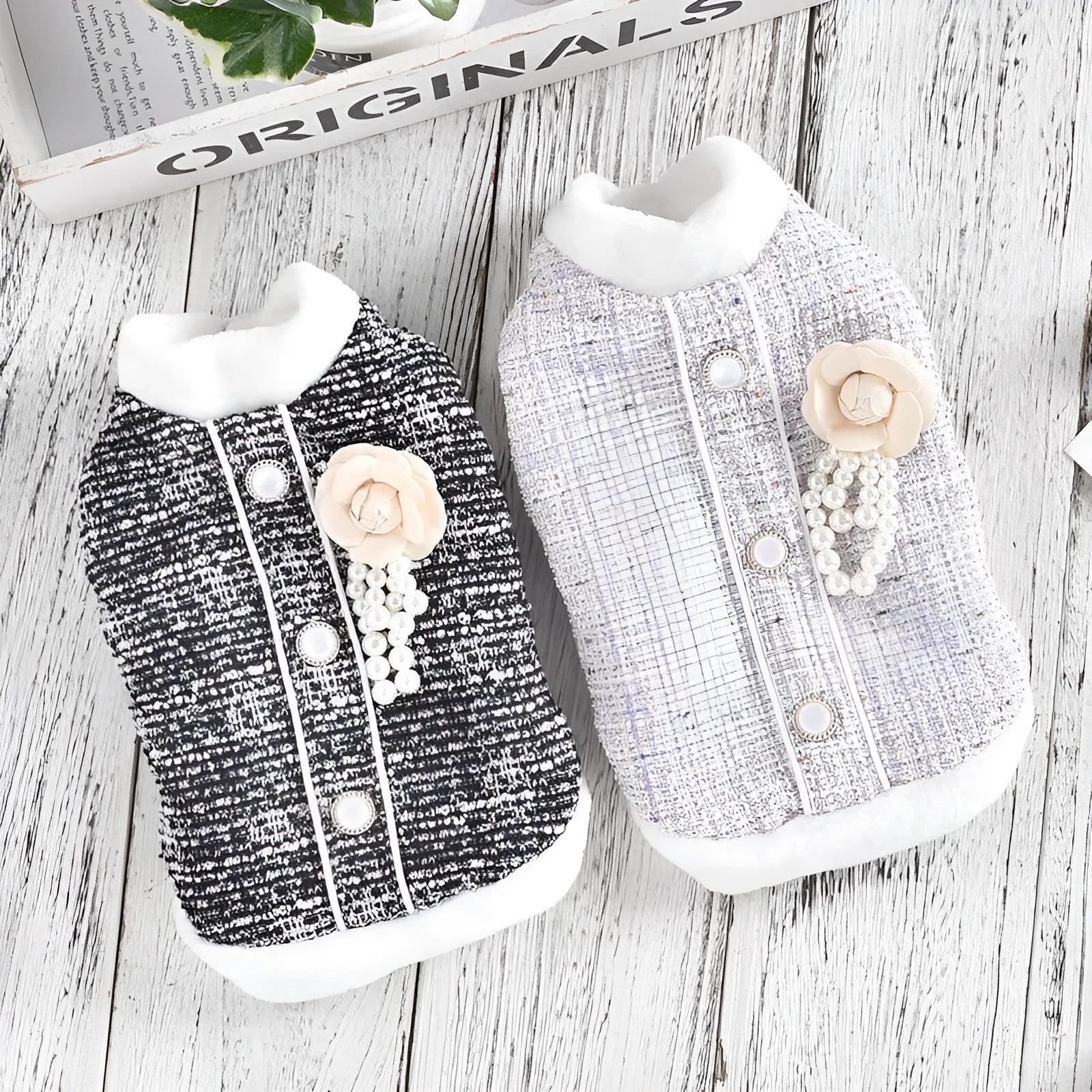 PU material clothes cat sausage jacket for small and medium pets in black or purple colour