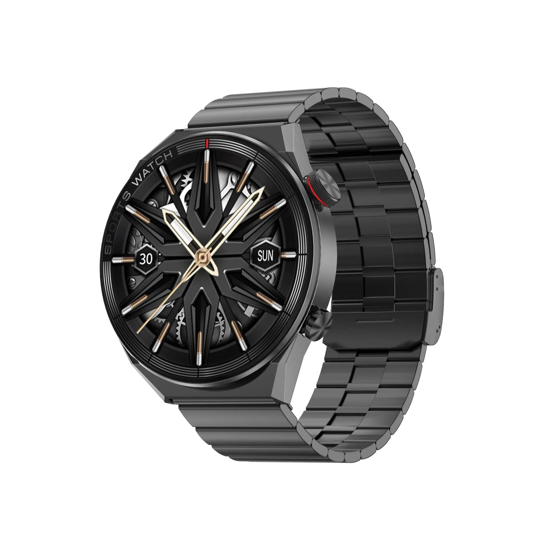 Large screen Bluetooth smart watch with 46mm case and multiple strap options