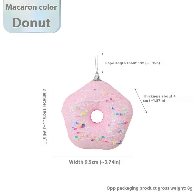 Foam Christmas pendant in macaron colours, Korean style, Ice Cream Cake shape, available in Blue Pink Yellow