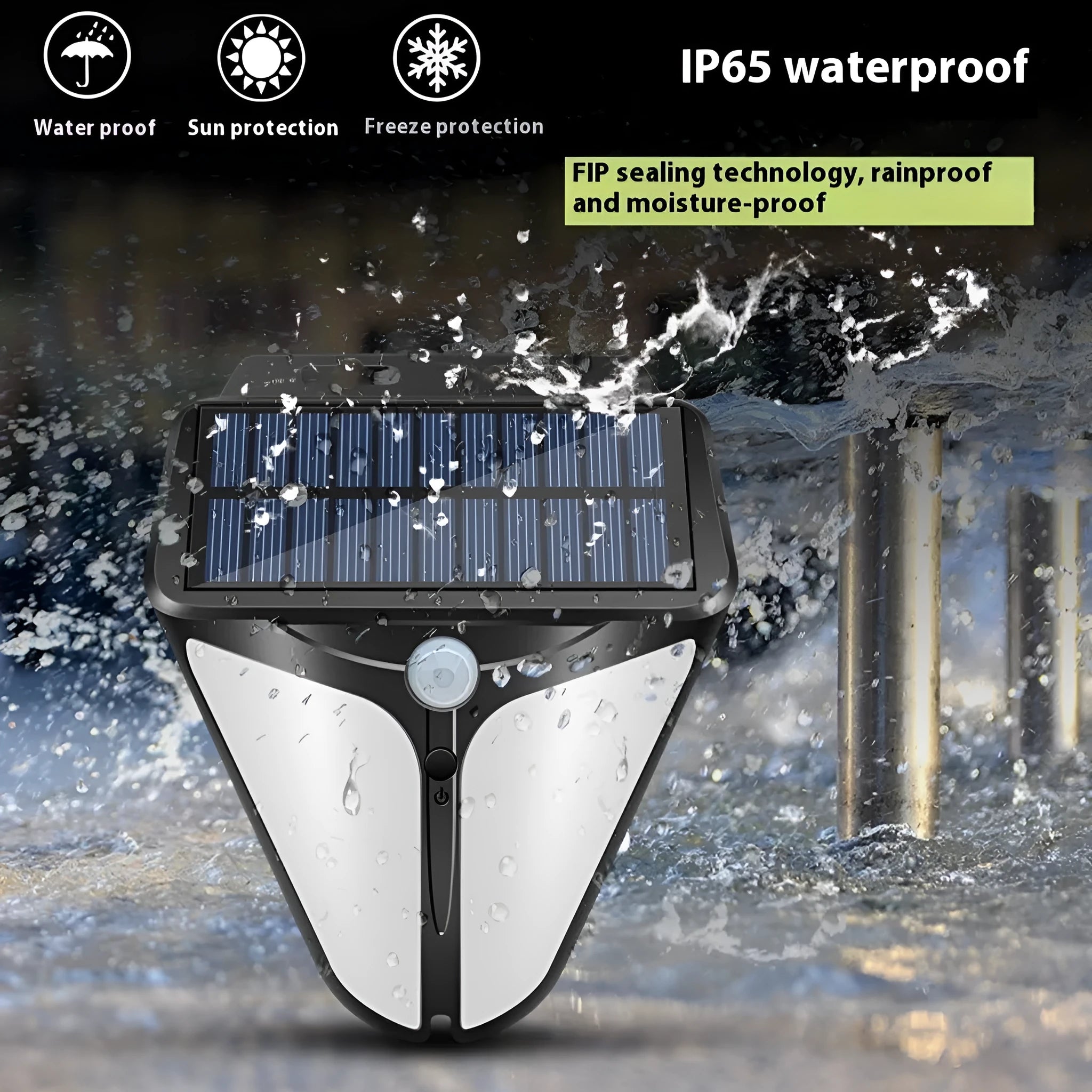 Heart-shaped binocular solar wall lamp with motion sensor for outdoor courtyard lighting
