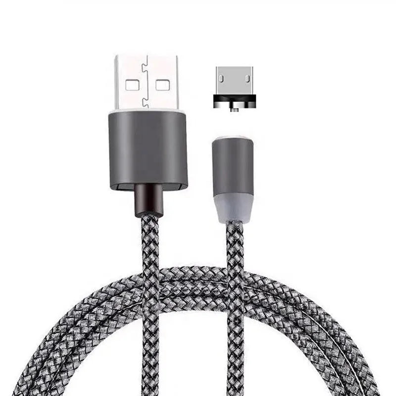 Android Type C three-in-one magnetic suction head charging cable 1m silver