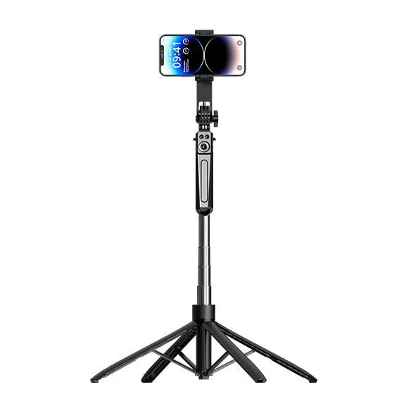 B17 selfie stick bracket with stainless steel pipe, four-leg support, and remote control, 1.8m tall