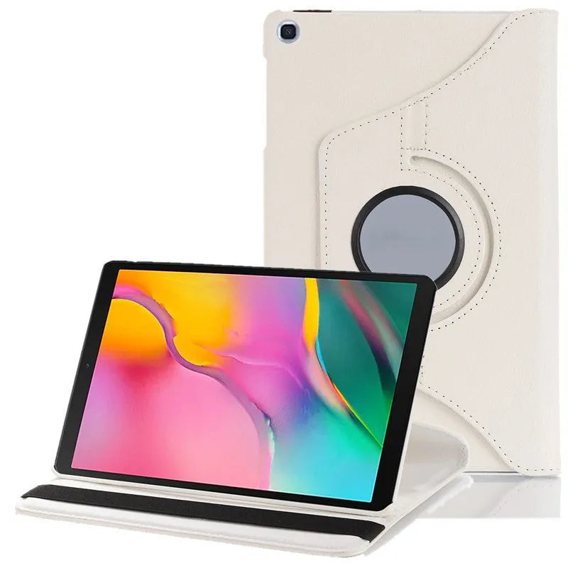 iPad rotating protective sleeve case in imitation leather with clamshell design