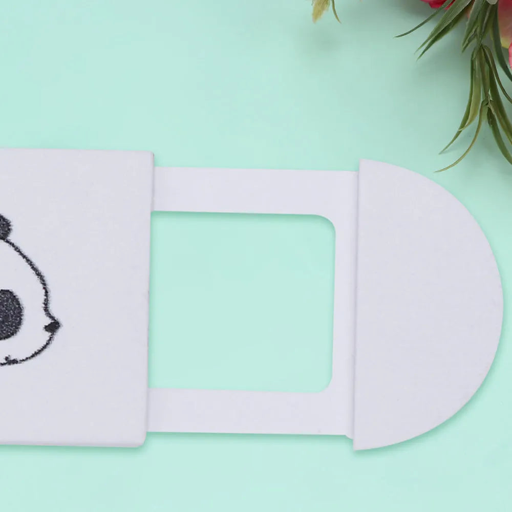 White plastic slide camera privacy cover for laptop webcam, thin 0.1cm, pack of 3