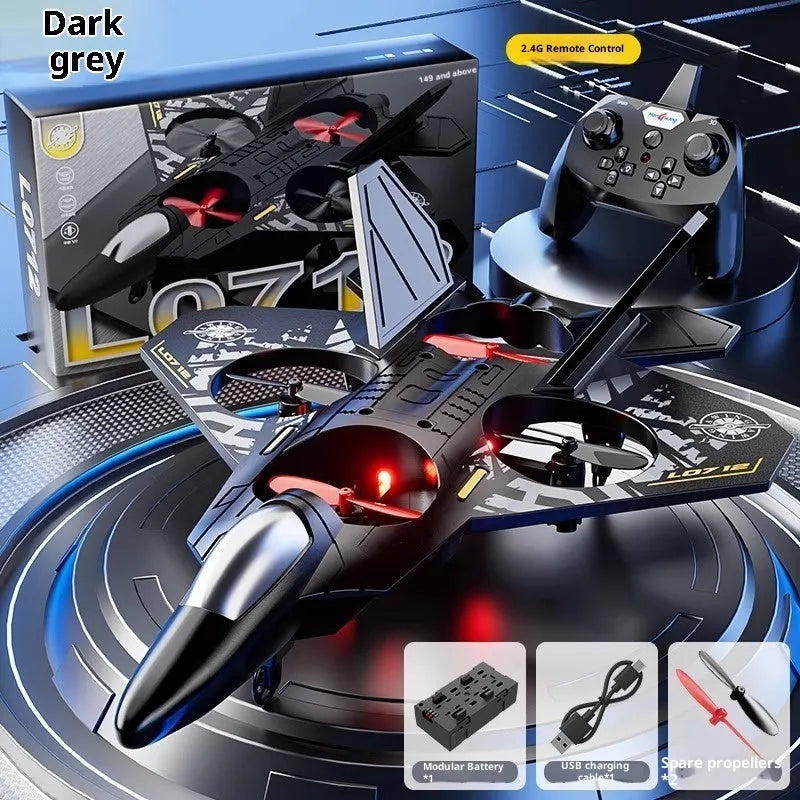 Remote control fighter jet model toy with plastic body, USB charging port, in 8th Generation Blue colour