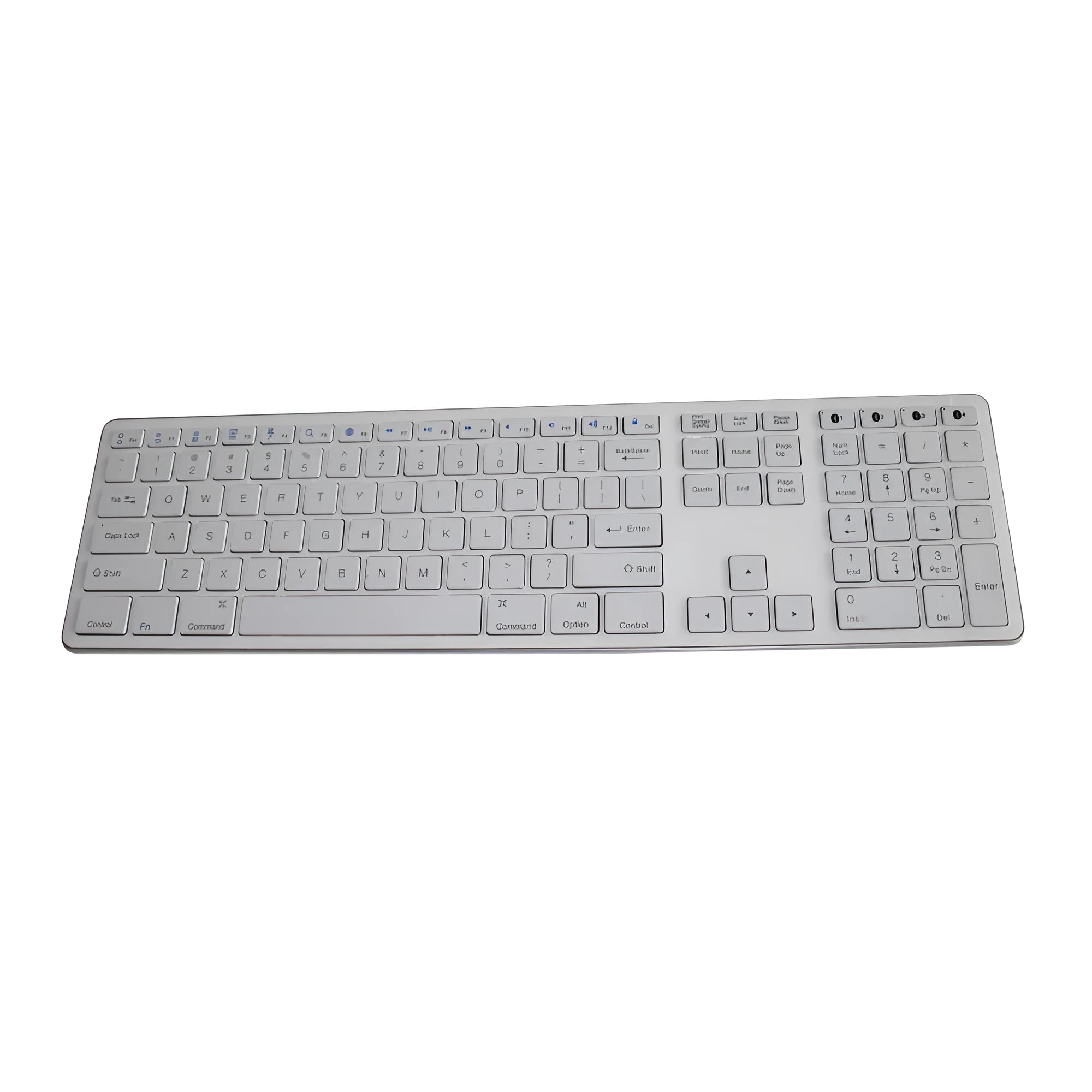 White 109-key mechanical gaming keyboard with anti-ghosting zone shown on a desk