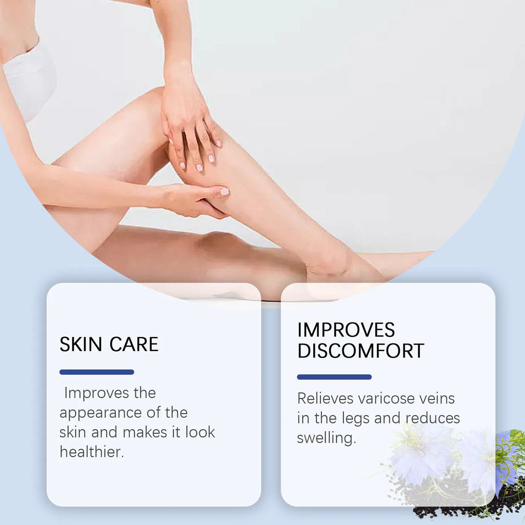 20g tube of herbal leg care cream with black grass seeds and horse chestnut extract