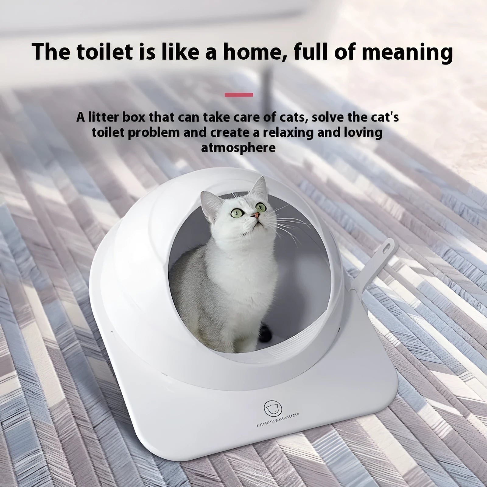 Large Ariston coloured enclosed cat litter box with deodorant feature