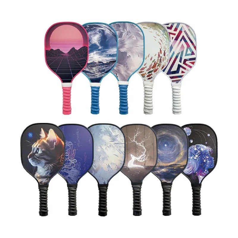 Wooden racket set 400x192x11mm in Starry Night Ancient Town colour finish
