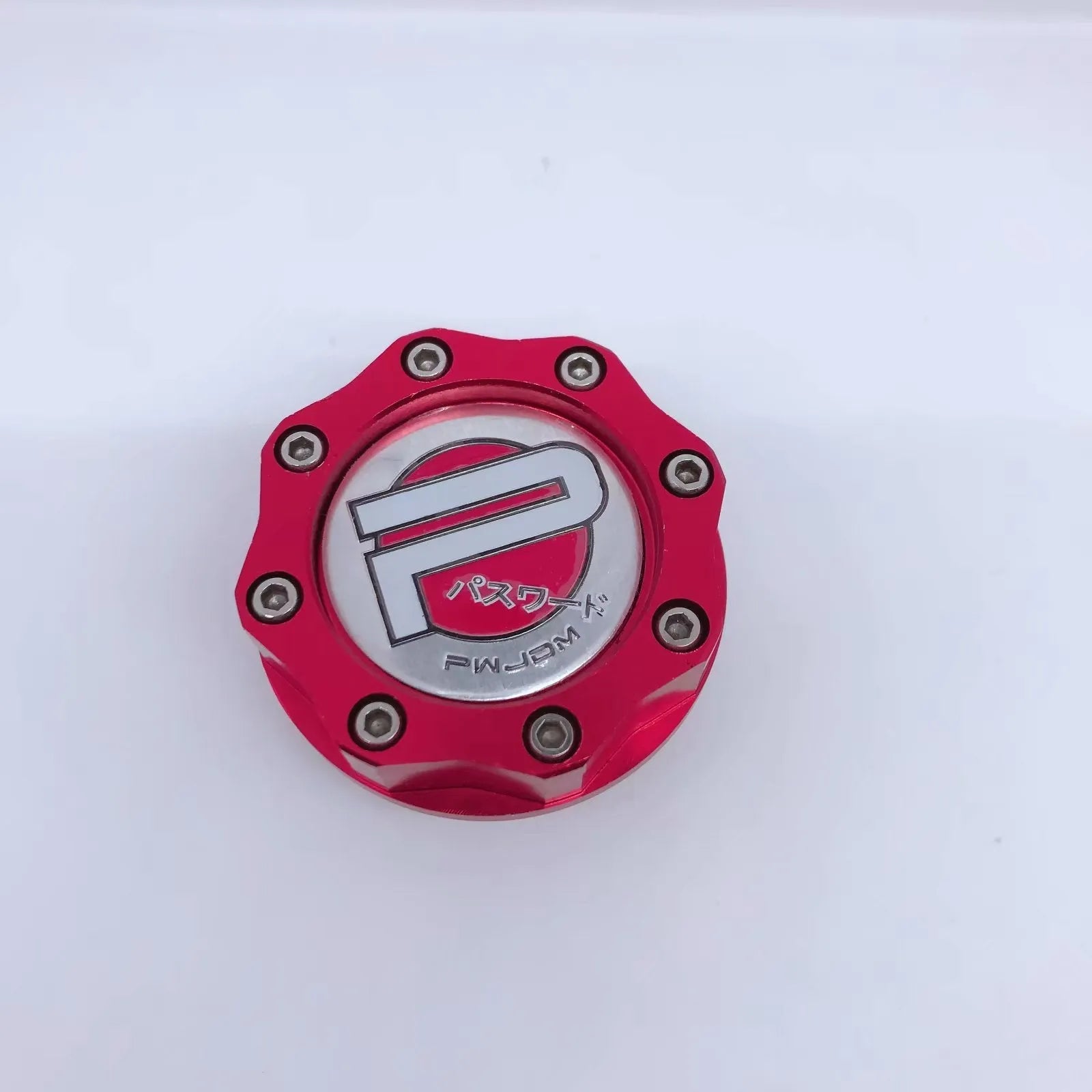 Aluminium alloy fuel tank cap for Honda vehicles in red, blue, gold, or purple