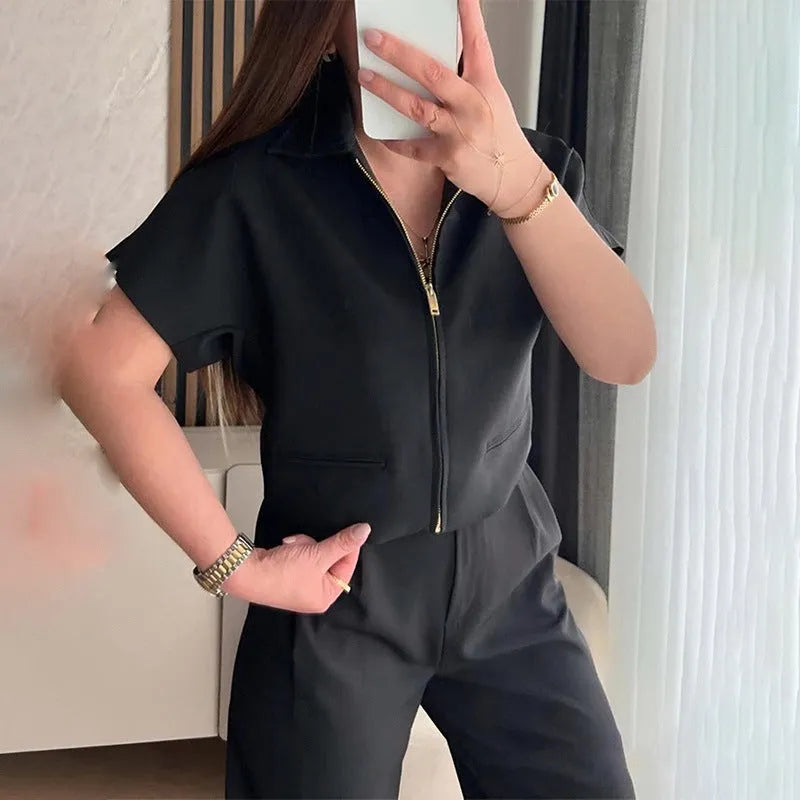Damascus loose casual top in black, white, or yellow colour with short sleeves