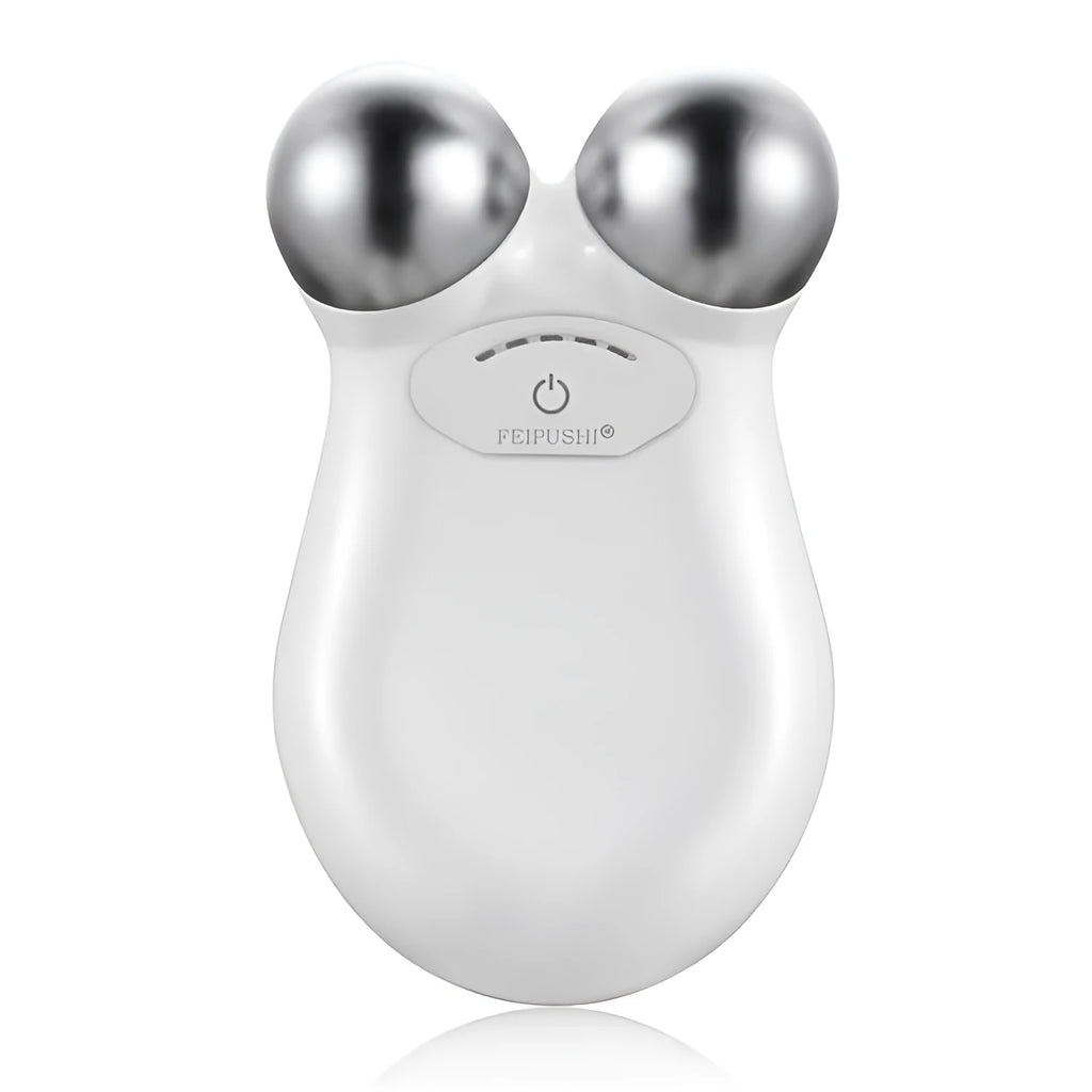 Pink and white micro current facial lifting device HS-858 for skin rejuvenation