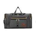 Khaki Oxford cloth travel luggage bag for students with 20-35L capacity on a white background