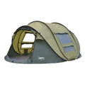 Automatic 3-4 person rainproof camping tent 200x280x120cm in khaki coffee or grass green
