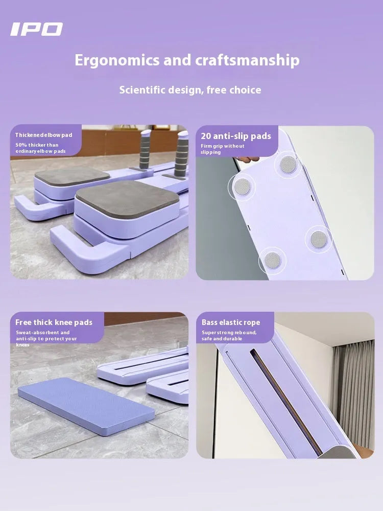 Purple multifunctional split supine board skiing machine integrated home fitness equipment
