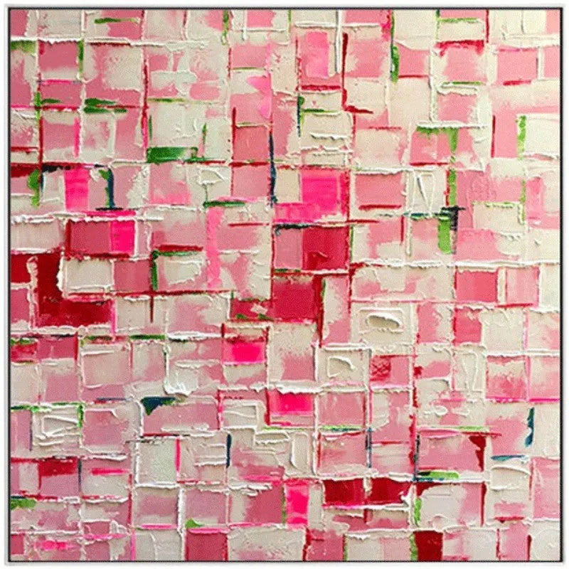 Hand painted abstract acrylic oil painting on canvas, no frame, modern art for living room decor, 60cm x 60cm size