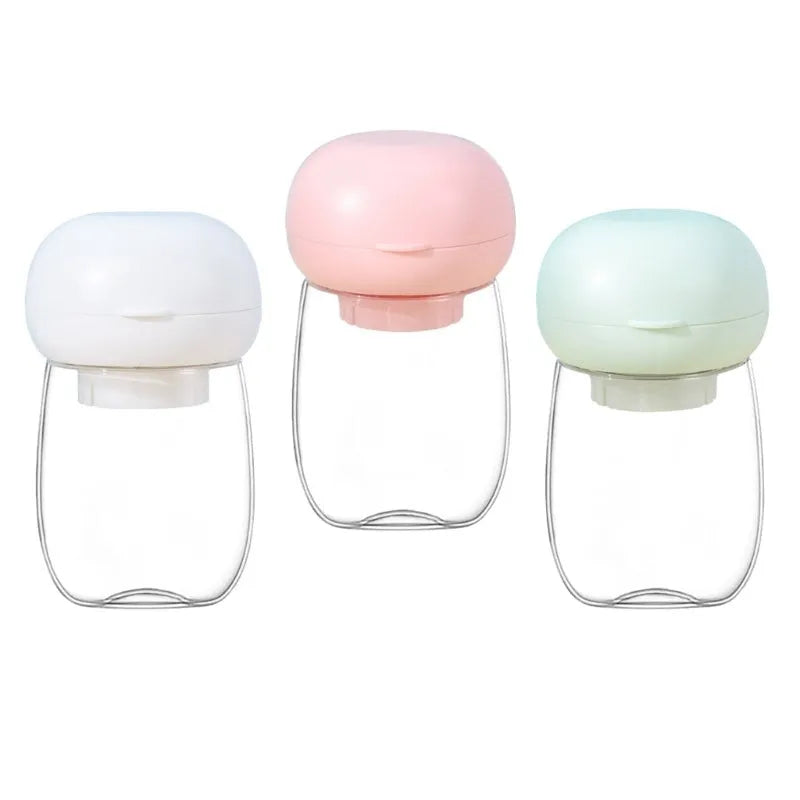 Portable dog water bottle with attached cup in white, 300ml capacity for walking and travel