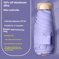 Five-fold manual umbrella with vinyl-laminated fabric in beige, black, blue, green, navy, pink, yellow or purple