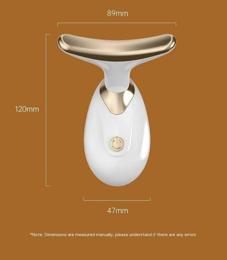 Small battery-powered facial beauty massage instrument in white or black with gift box packaging