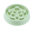 Plastic anti choking slow feeding puzzle pet bowl in blue, green, and pink colour options