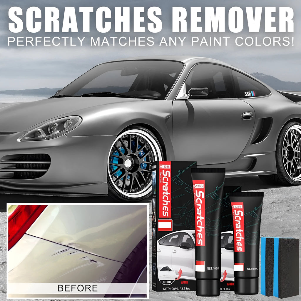 Automotive scratch repair cream tube for paint cleaning and scratch removal