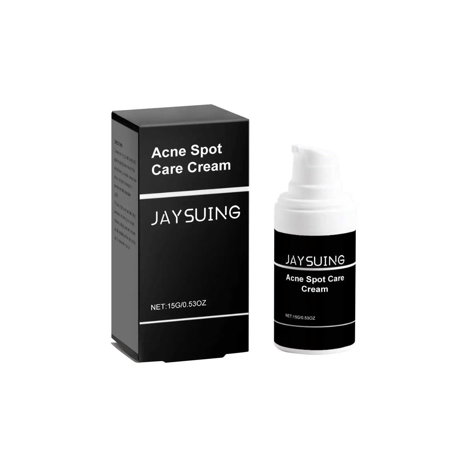 15g tube of acne cream with mint leaf and tea tree oil for facial spot treatment