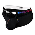 Men's solid colour modal low-waist briefs in black, laid flat.