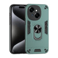 Tecno Pova phone case with bracket, black back cover, airbag corners