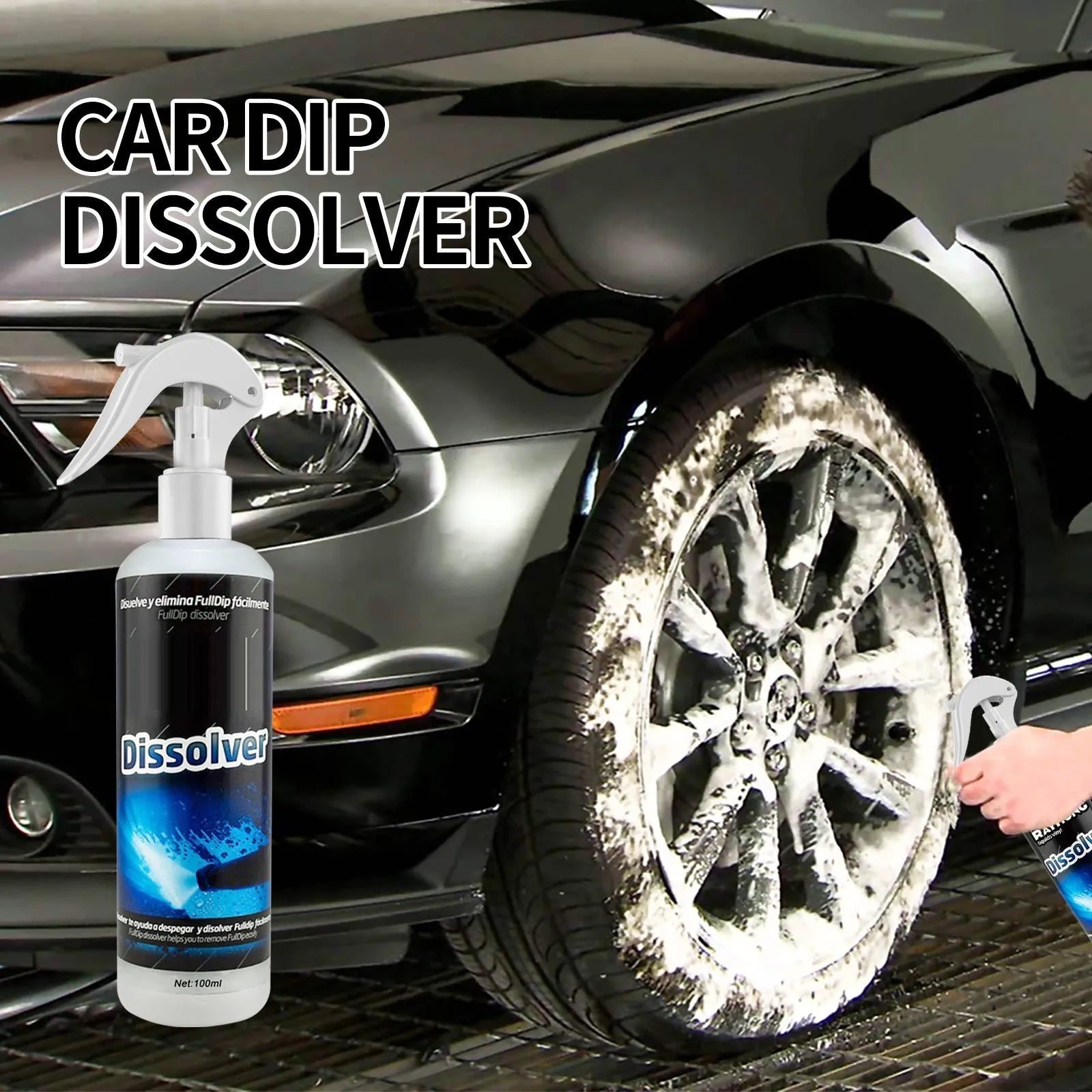 100ml car foam cleaning agent bottle for interior upholstery stain removal