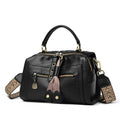 A soft PU leather women's one-shoulder crossbody bag in a horizontal square shape with retro styling.