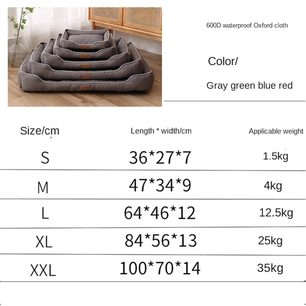 Waterproof scratch-resistant dog sofa bed in Oxford cloth with high-rebound foam cushion