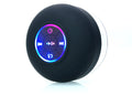 Waterproof Bluetooth speaker with suction cup base and LED lights in six colour options