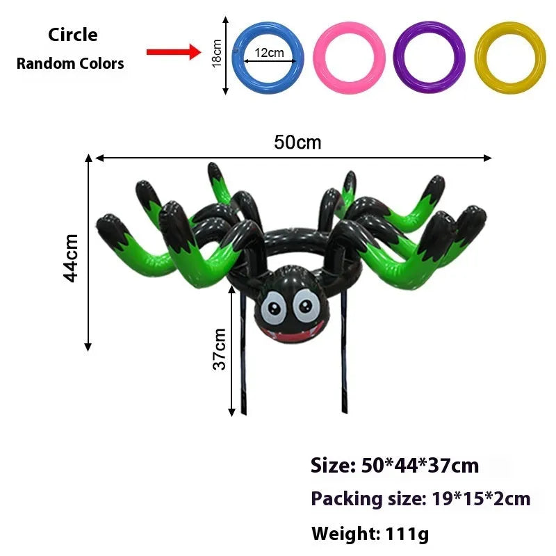 Ghost Festival inflatable octopus ferrule PVC throwing toy in assorted colours and styles.