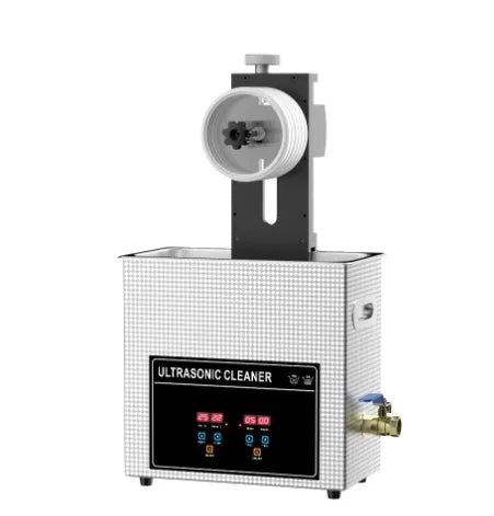 Steel ultrasonic cleaning machine with digital controls and a single 6.5L tank.