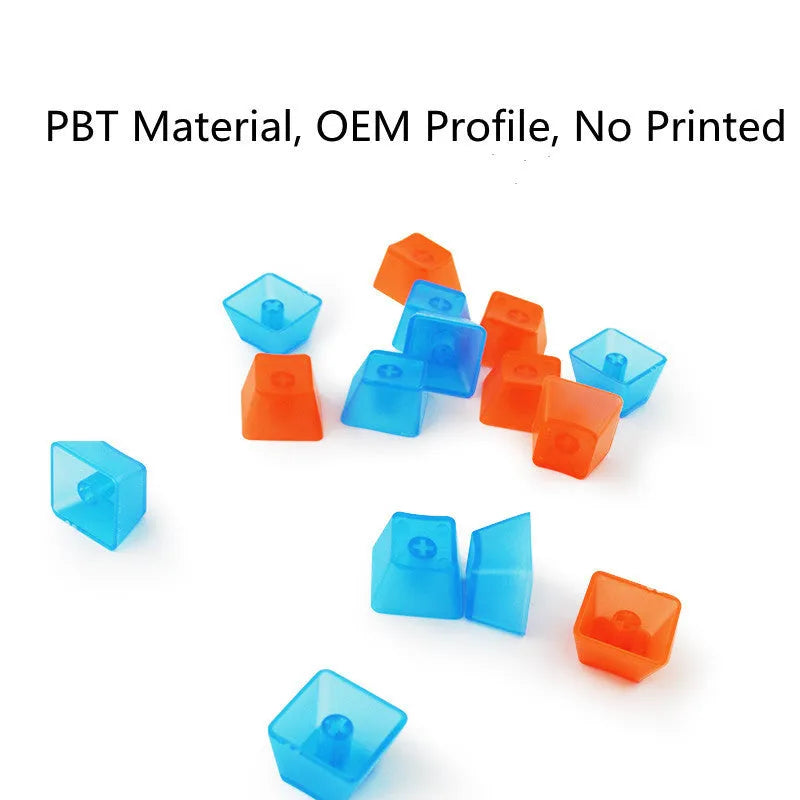 104 transparent mechanical keyboard keycaps set in PBT plastic for backlit keyboards
