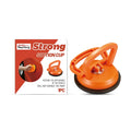 Strong plastic suction cup with a metal puller lever for hanging items on smooth surfaces