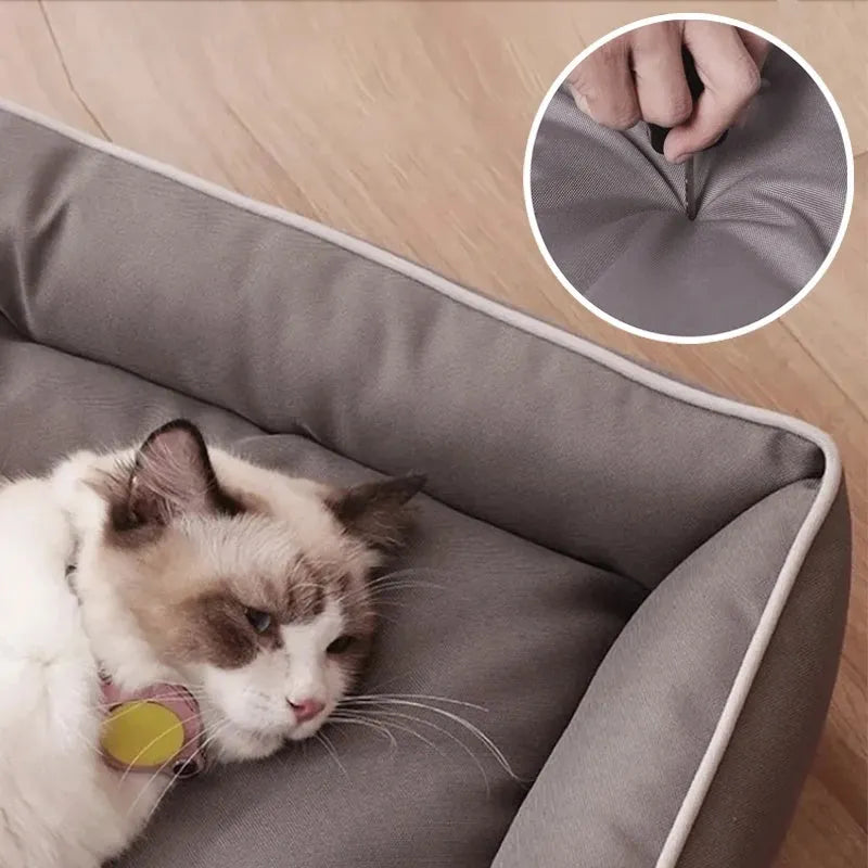 Waterproof scratch-resistant dog sofa bed in Oxford cloth with high-rebound foam cushion
