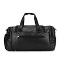 Black large capacity travel shoe bag with dimensions 52cm by 19cm by 27cm