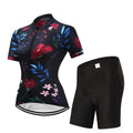 BlackFlower cycling kit with jersey, full-length zipper and 3D Gel chamois bib shorts in Black strap, White strap or Shorts options.