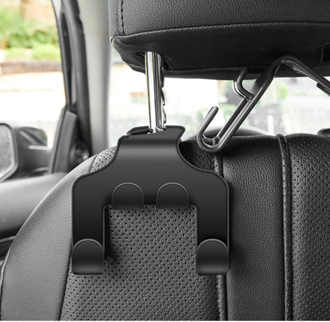 Car multifunction mobile phone holder hook made from ABS material for hanging items and bracket use