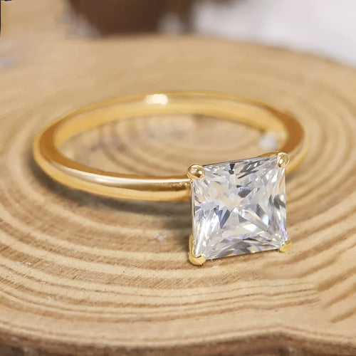 925 sterling silver geometric round ring for women in silver, gold, and rose gold colour options.