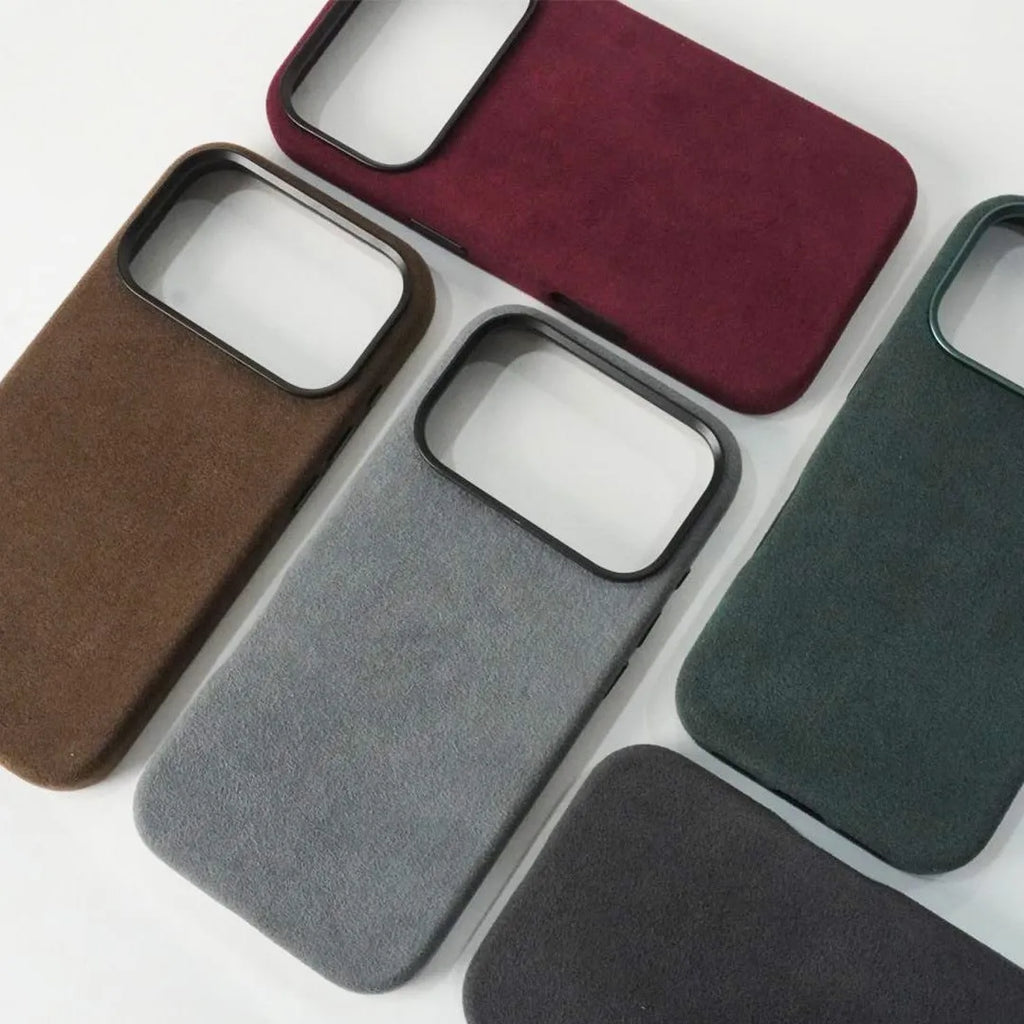 Alcantara shockproof magnetic phone case for iPhone 17 Pro Max Air in multiple colour options