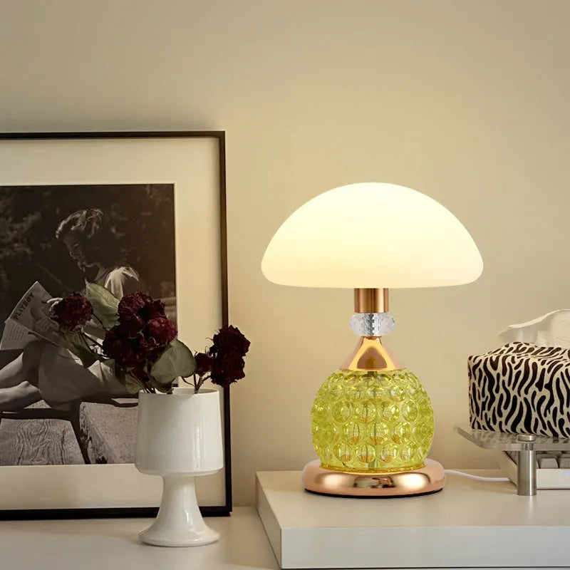 Light luxury mushroom fashion table lamp in multiple colours, 5V, bedroom use