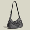 Nylon waterproof messenger bag in horizontal square shape with shoulder strap