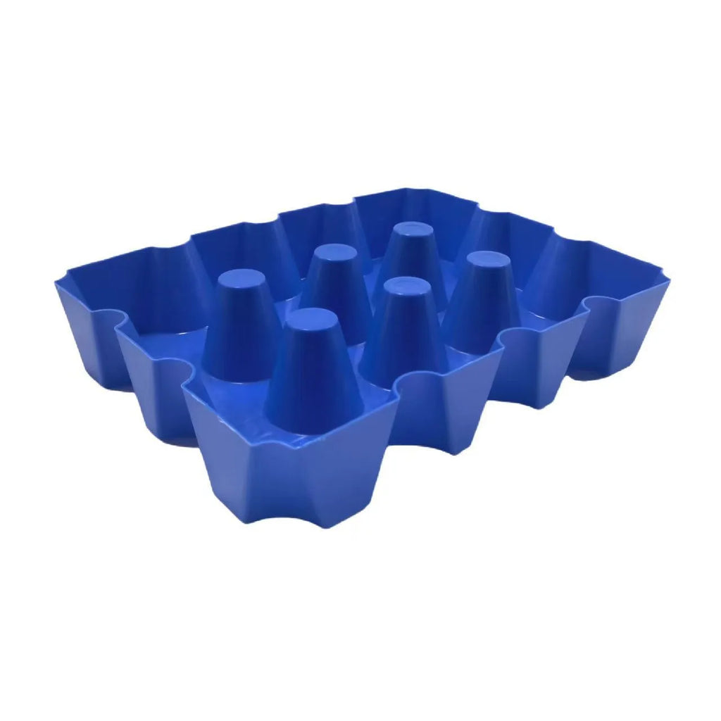 Blue polypropylene ice maker tray measuring 34cm long for outdoor camping and barbecues