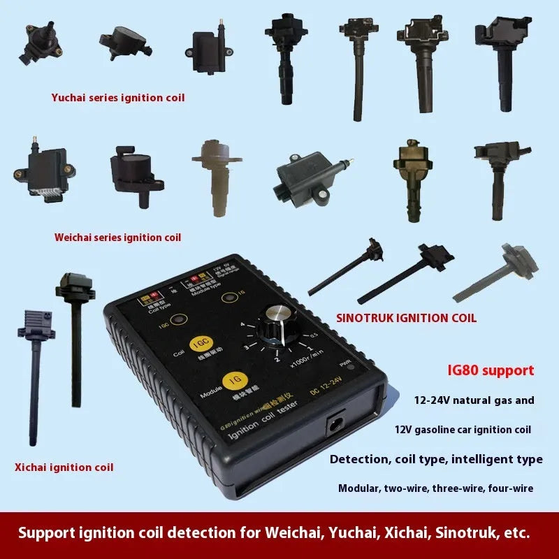 IG80 automobile ignition coil detector for gasoline and natural gas vehicle diagnostics