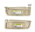Beige PVC car sun visor pair, left and right set, part 83280-SNA-A01ZA for special vehicle models