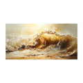 Handmade oil painting canvas abstract yellow waves landscape for home decor unframed