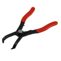 Red round nail removal pliers with PVC handles showing 0-26mm adjustable opening for interior door panel work